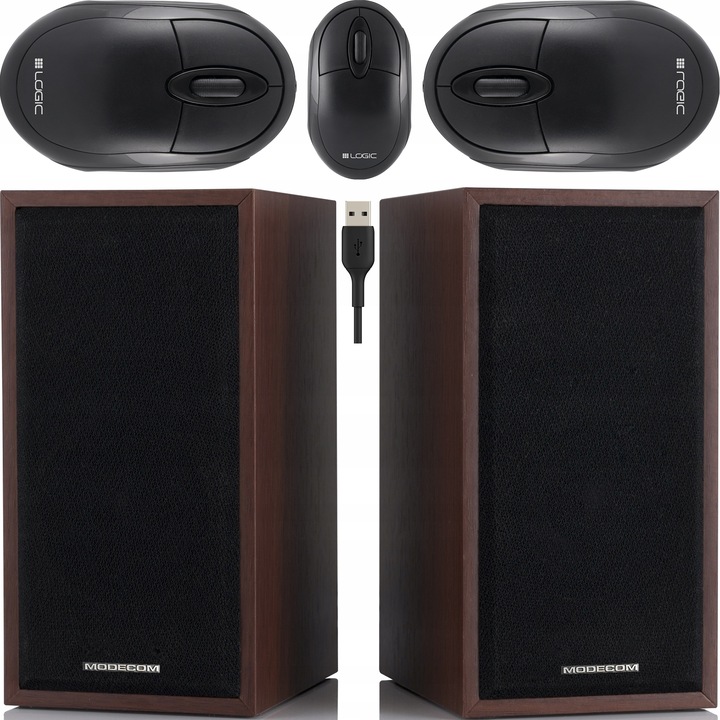 ZESTAW 2W1 GŁOŚNIKI + MYSZKA USB ZESTAW KOMPUTEROWY DO KOMPUTERA LAPTOPA PC