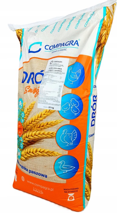 PASZA DLA KUR NIOSEK 25 KG KRUSZONKA MIESZANKA KARMA DLA DROBIU Z ALGAMI