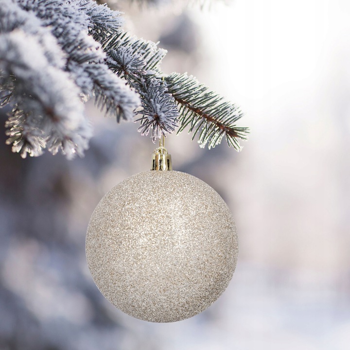 Bombki choinkowe plastikowe na choinkę brązowe różne rozmiary 26 sztuk