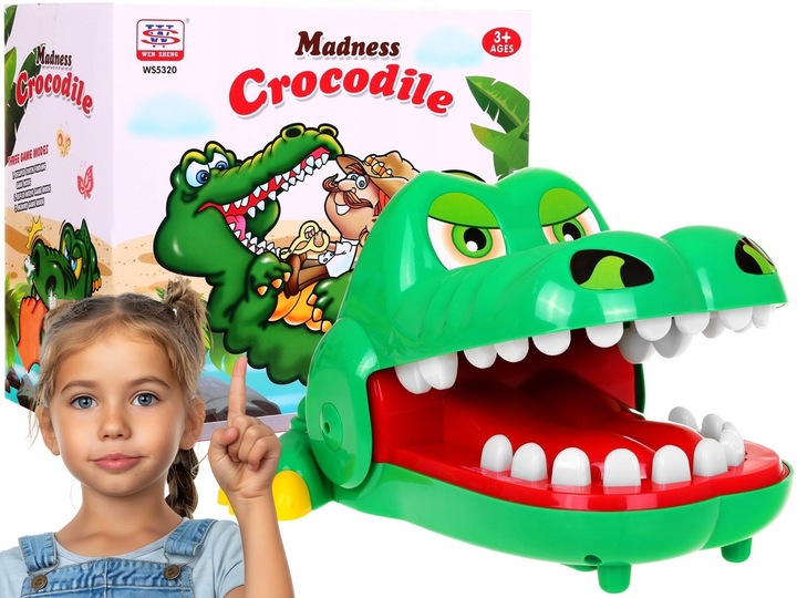 gra zręcznościowa dla dzieci GRA KROKODYL chory ząbek - aligator u dentysty