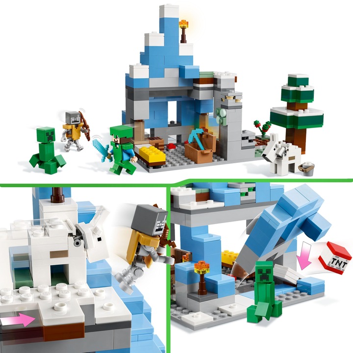 LEGO Minecraft 21243 Ośnieżone szczyty