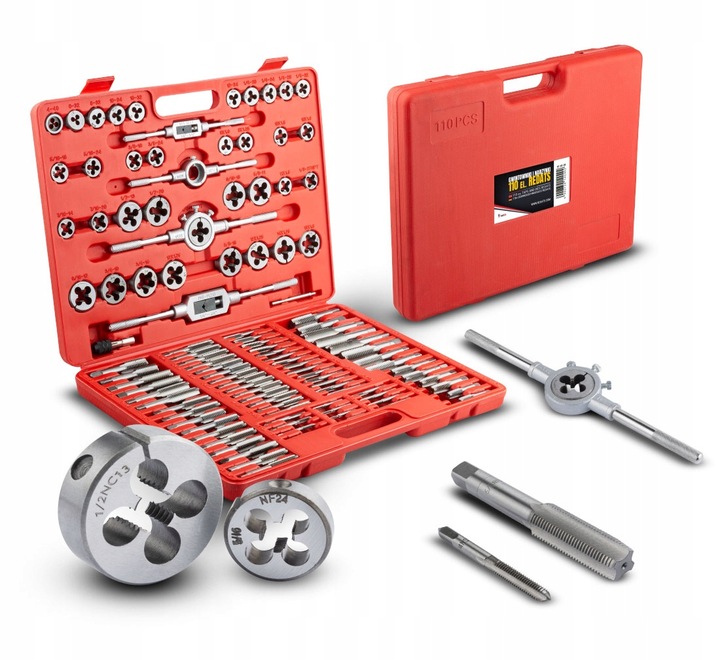 ZESTAW GWINTOWNIKÓW I NARZYNEK 110 el. REDATS