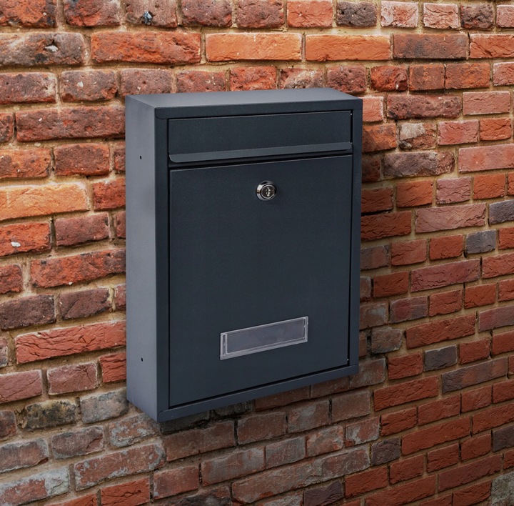 SKRZYNKA POCZTOWA NA LISTY POCZTĘ GAZETY ULOTKI WIZJER KOMPAKTOWA ANTRACYT