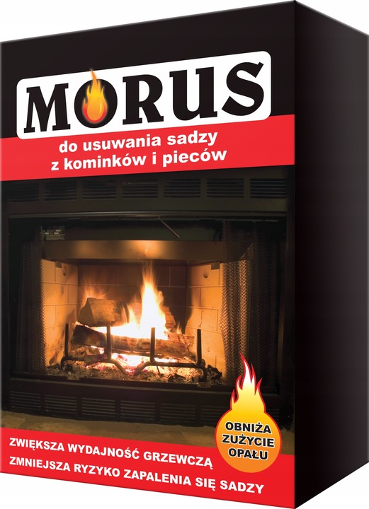 Morus - proszek do usuwania sadzy z kominków i pieców 0,9kg - 3 OPAKOWANIA