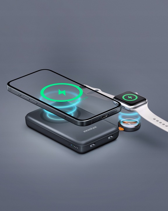 INNOSTYLE POWERDUO 2W1 SZYBKI POWERBANK INDUKCYJNY DO MAGSAFE WATCH 10000
