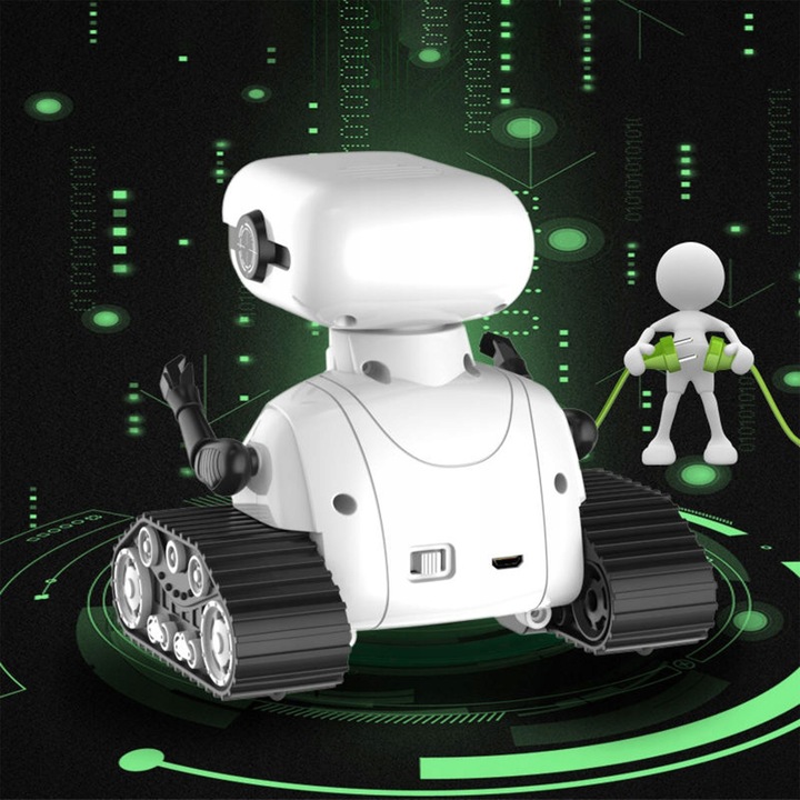 ROBOT INTERAKTYWNY NA ZDALNE STEROWANIE NA PILOT AUTO DLA DZIECI DŹWIĘK LED