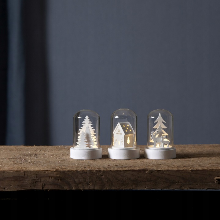 Zestaw 3 małych scenek pod kopułą Led KUPOL