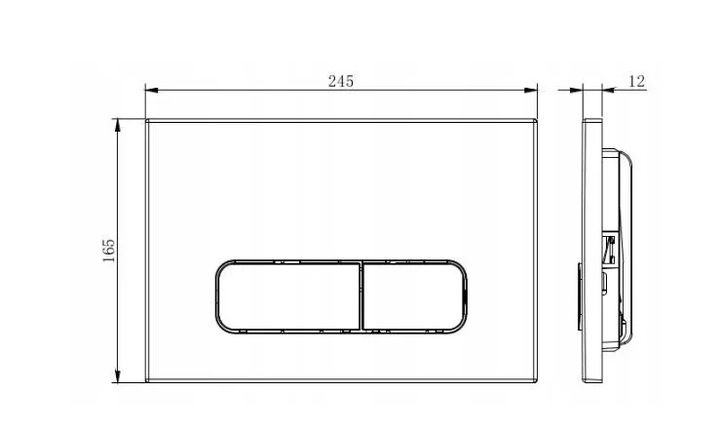 PRZYCISK WC NAPO 02 do GEBERIT UP100 CZARNY