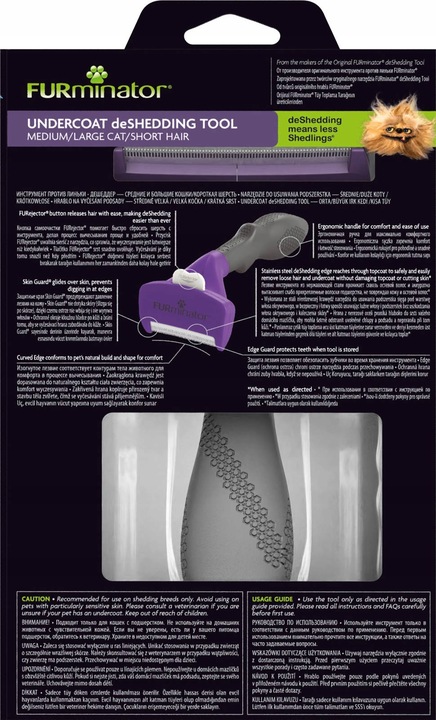FURMINATOR Szczotka Dla Kota Krótkowłosego DUŻEGO