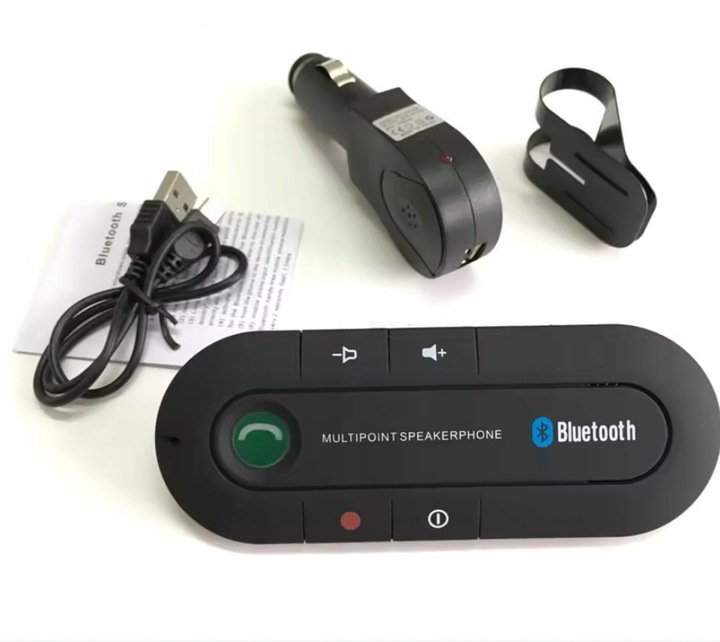 ZESTAW GŁOŚNOMÓWIĄCY BLUETOOTH DO SAMOCHODU V 5.0 Samochodowy na Słonecznik