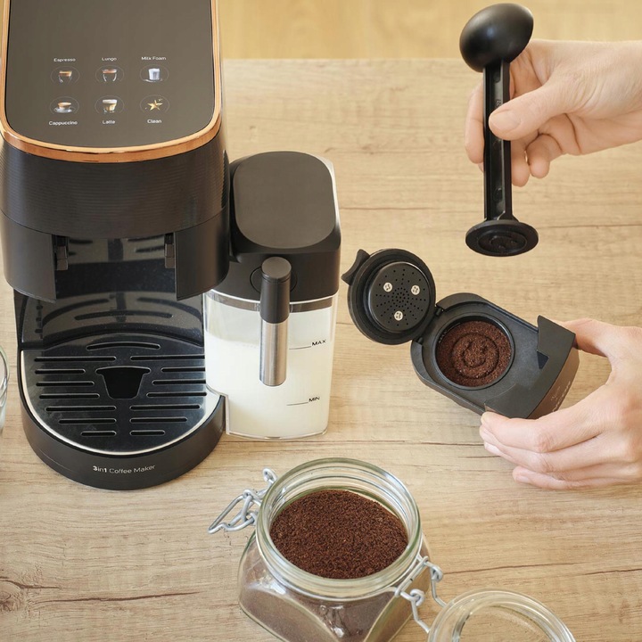 Ekspres do Kawy Kapsułkowy 3W1 Sencor SCC3000BK 1450W Nespresso Dolce Gusto