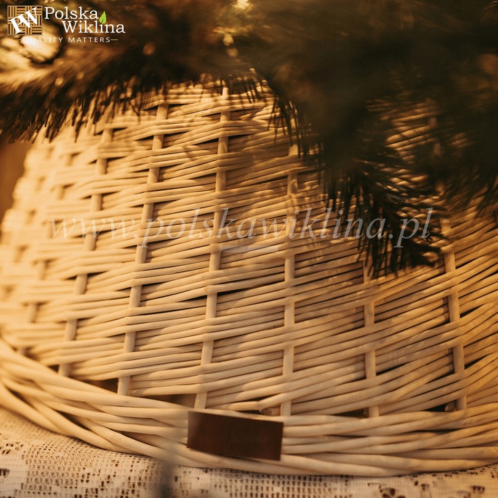 OSŁONKA WIKLINOWA NA STOJAK POD CHOINKĘ 60 CM OSŁONA WIKLINOWA WYBIELANA