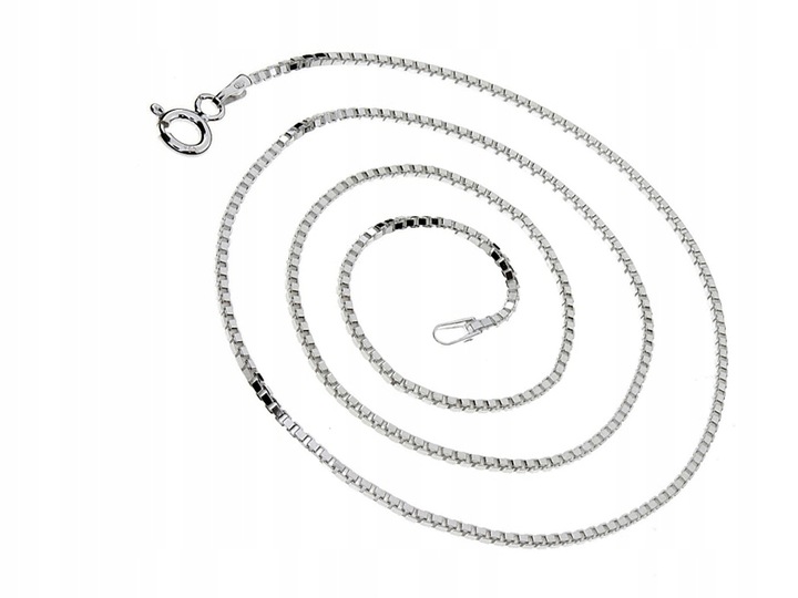 ŁAŃCUSZEK SREBRNY 925 KOSTKA WENECJANA KVD015 DŁUGOŚĆ 40cm