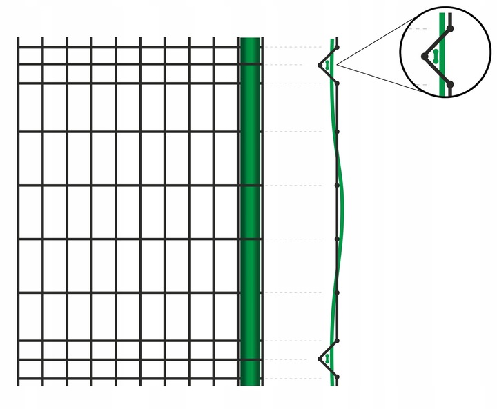 Listwy pionowe do ogrodzeń panelowych 123 x 250 cm, szer. 62-80 mm antracyt