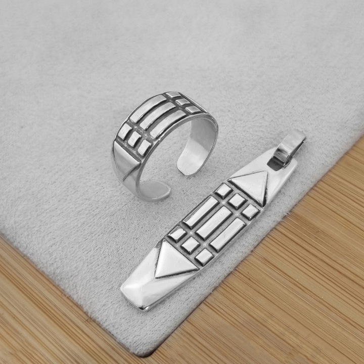 Zawieszka Srebrna pr. 925 Wisiorek SYMBOL ATLANTÓW Srebro Oksydowane