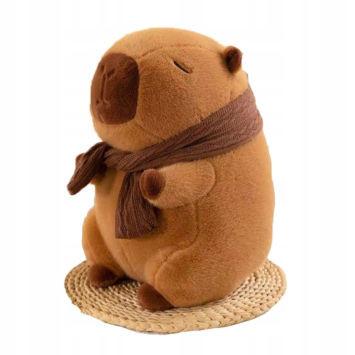 MASKOTKA PODUSZKA KAPIBARA Z SZALIKIEM DUŻY PLUSZAK Z KOCYKIEM 3w1