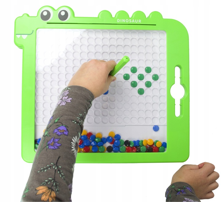 TABLICA MAGNETYCZNA DINOZAUR UKŁADANKA MOZAIKA MONTESSORII