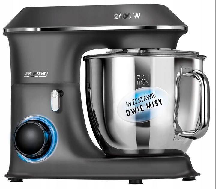 Robot planetarny kuchenny 2 misy w zestawie MPM MRK-20 2600 W