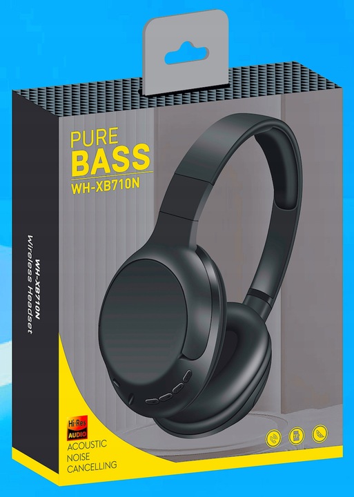Słuchawki WH-XB710N bezprzewodowe nauszne z mikrofonem USB typ-C 2024