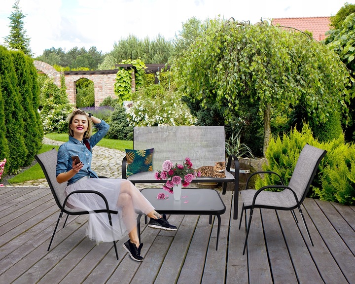 Zestaw komplet Mebli MEBLE OGRODOWE Stół Krzesła sofa Taras Balkon Komplet