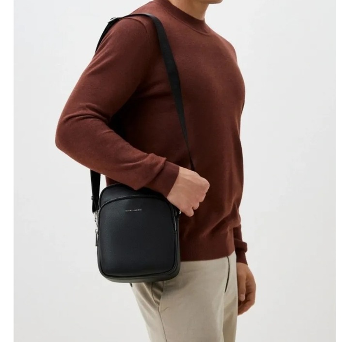 Torebka listonoszka David Jones męska saszetka na ramię czarna