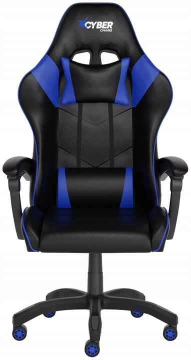 FOTEL GAMINGOWY CYBER CHAIRS X-LOGIC BLUE - BIUROWY