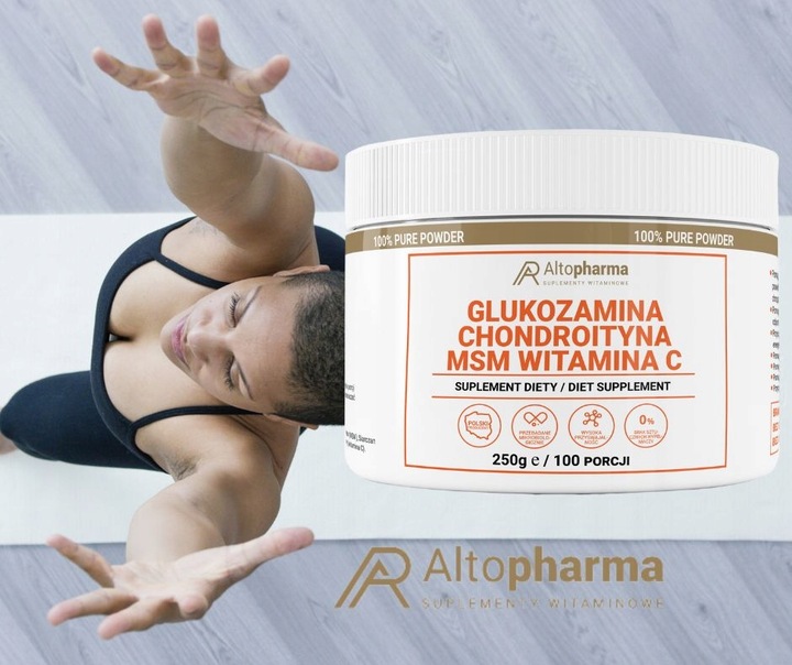 GLUKOZAMINA CHONDROITYNA MSM WITAMINA C KOŚCI 250g