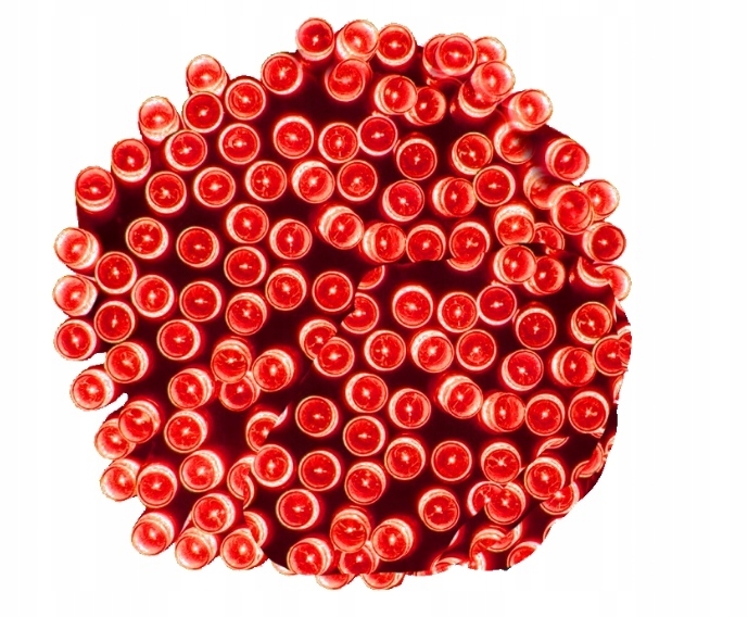 Lampki Choinkowe Led Wewnętrzne Zewnętrzne Wodoodporne Czerwone 300 LED