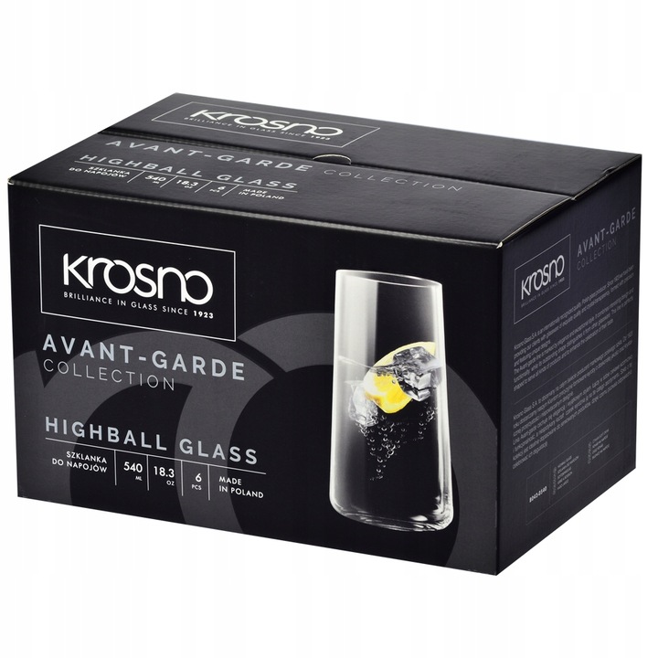 Szklanki Avant-Garde KROSNO 6x 540ml long drink