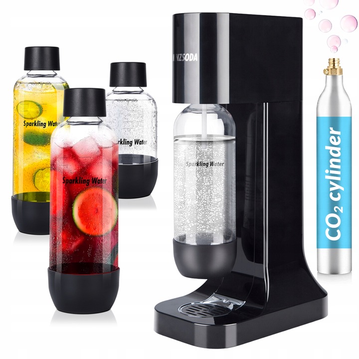 SATURATOR + 3x BUTELKI Saturator do wody + NABÓJ Zestaw Menzsoda