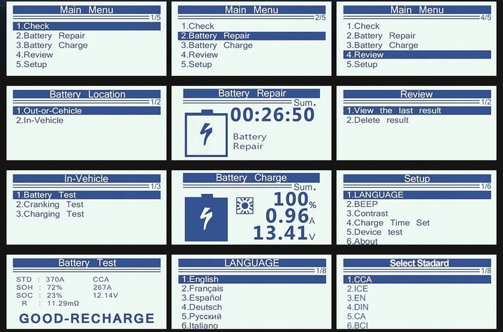 TESTER DO AKUMULATORÓW PROSTOWNIK B310 12V 24V 10A