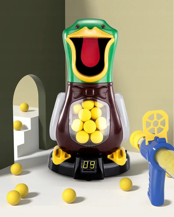 GRA GŁODNA KACZKA STRZELANIE DO CELU PISTOLET