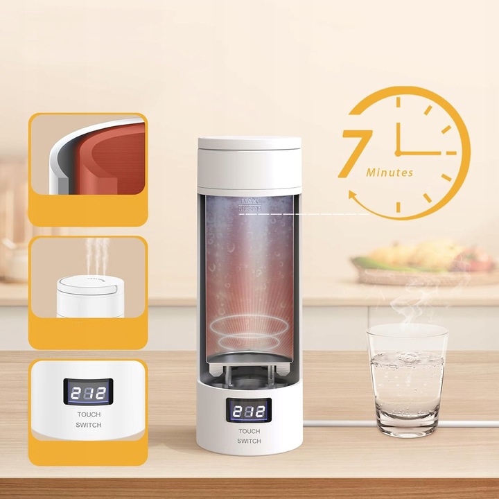 PODRÓŻNY MAŁY CZAJNIK ELEKTRYCZNY Z REGULACJĄ TEMPERATURY, KUBEK PODRÓŻNY