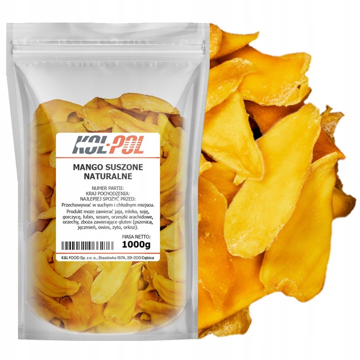 MANGO SUSZONE 1kg Naturalne plastry bez cukru