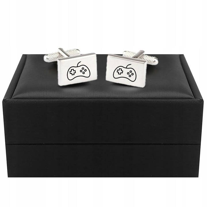 Spinki do mankietów prostokątne TWÓJ TEKST GRAFIKA