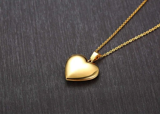 Naszyjnik Otwierane Serce Photo Stal 18 K