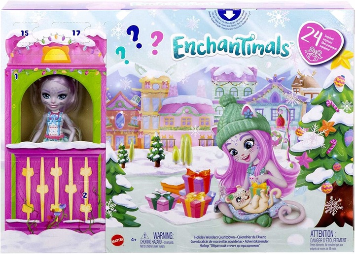 ENCHANTIMALS KALENDARZ ADWENTOWY 24 niespodzianki w tym lalka Enchantimals