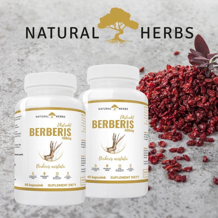Berberis Ekstrakt 400mg BERBERYS na stres 120 kaps