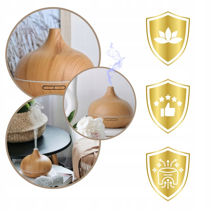 Nawilżacz Odświeżacz Cichy Dyfuzor zapachowy do olejków eterycznych JAKOŚĆ