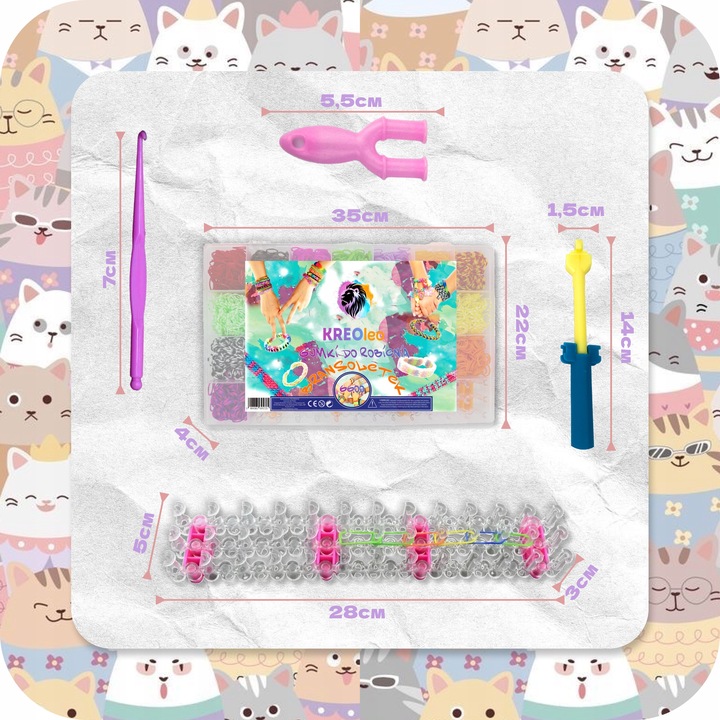 GUMKI DO ROBIENIA BRANSOLETEK DUŻY ZESTAW 6600+ ELEMENTÓW XXL PREZENT