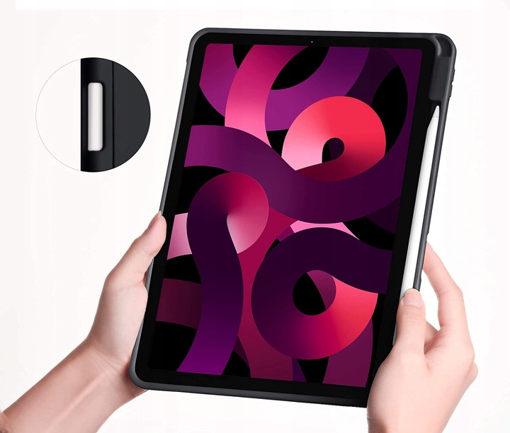 ETUI POKROWIEC CZARNY DO APPLE IPAD AIR 5 10.9'' 2022 A2589 A2591 A2588