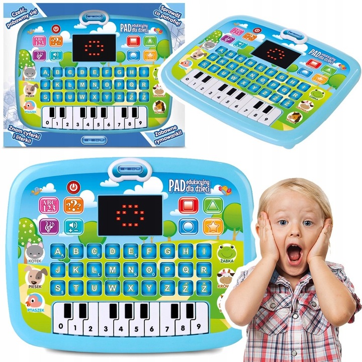 LAPTOP TABLET DOTYKOWY EDUKACYJNY KOMPUTER LCD PL