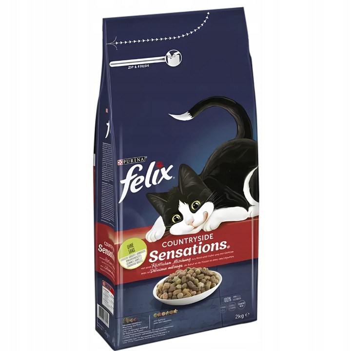 Karma Dla Kota Felix Sensations Mieszanka Wołowiny Kurczaka 2kg x 2szt.