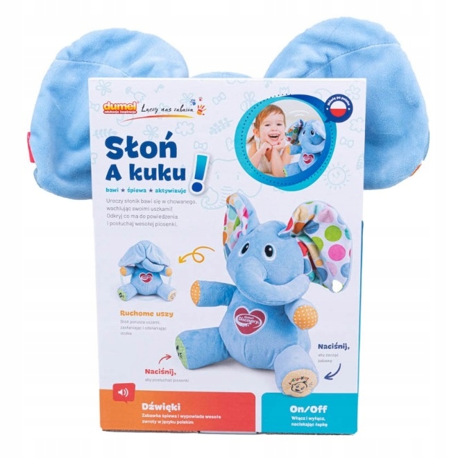Słoń a kuku interaktywna pluszowa zabawka Dumel Discovery