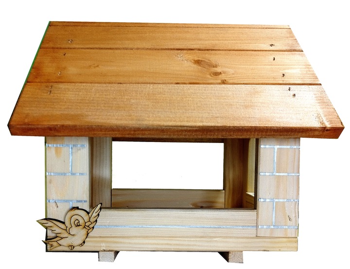 FAJNY karmnik dla ptaków domek karmnik dekoracja ogrodu 27/30/28 budka