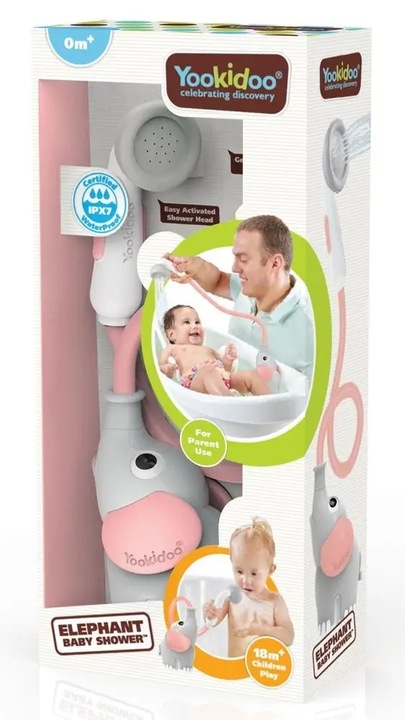Yookidoo Prysznic dla Dzieci Słonik Pink