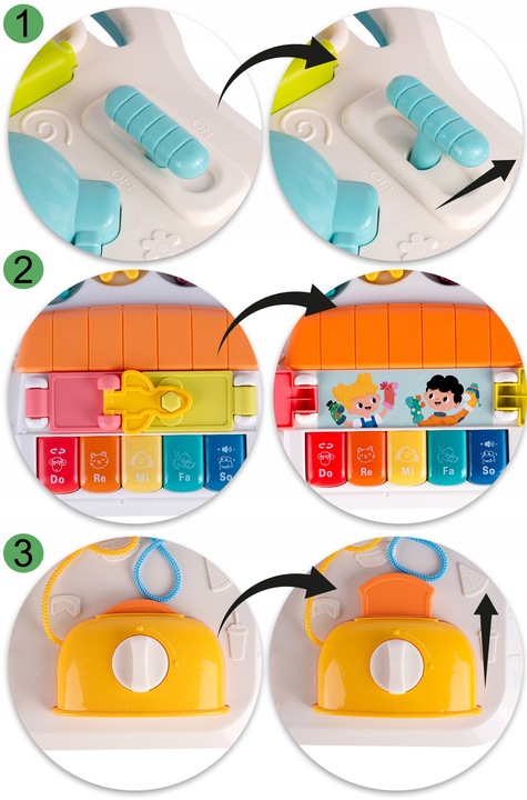 STOLIK EDUKACYJNY INTERAKTYWNY TABLICA MANIPULACYJNA KŁÓDKI KLUCZE PIANINO