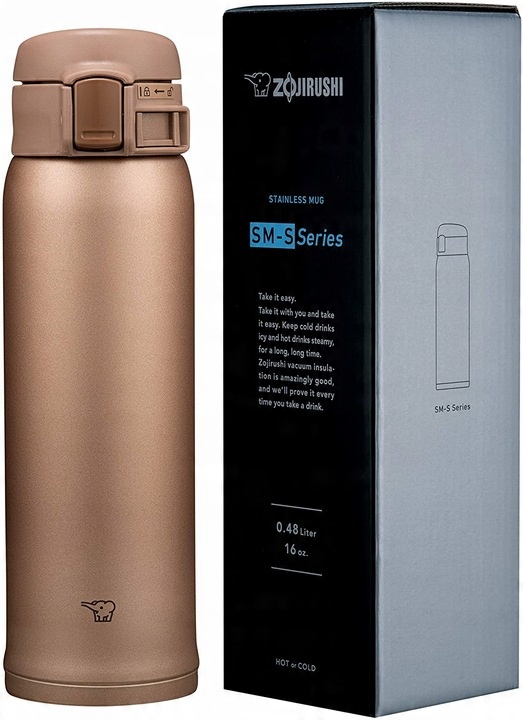Kubek Termiczny na kawe Zojirushi 480 ml Termos próżniowy SM-SR48E-NM Złoty