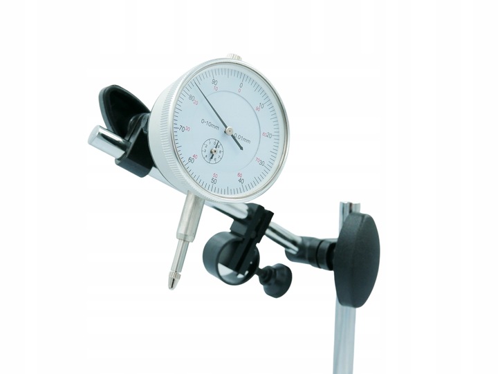 CZUJNIK ZEGAROWY + STATYW DO SPRAWDZANIA BICIA TARCZ Z KOŃCÓWKAMI W WALIZCE