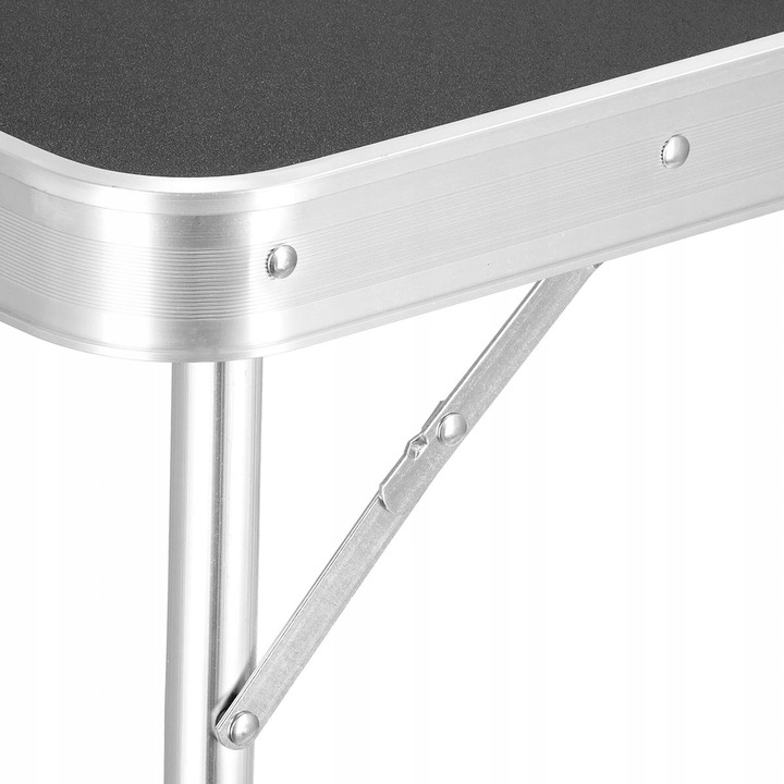 STOLIK STÓŁ TURYSTYCZNY SKŁADANY KEMPINGOWY ZESTAW Z 4 KRZESŁAMI CZARNY